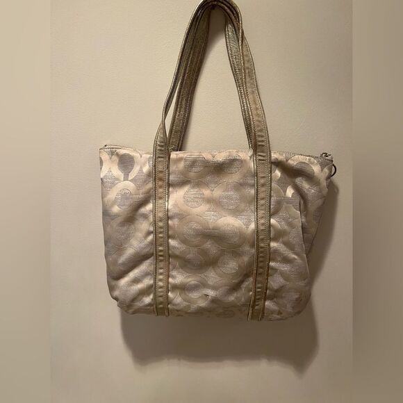 Coach Poppy Op Art Glam Signature Tote Bag - Picture 5 of 16